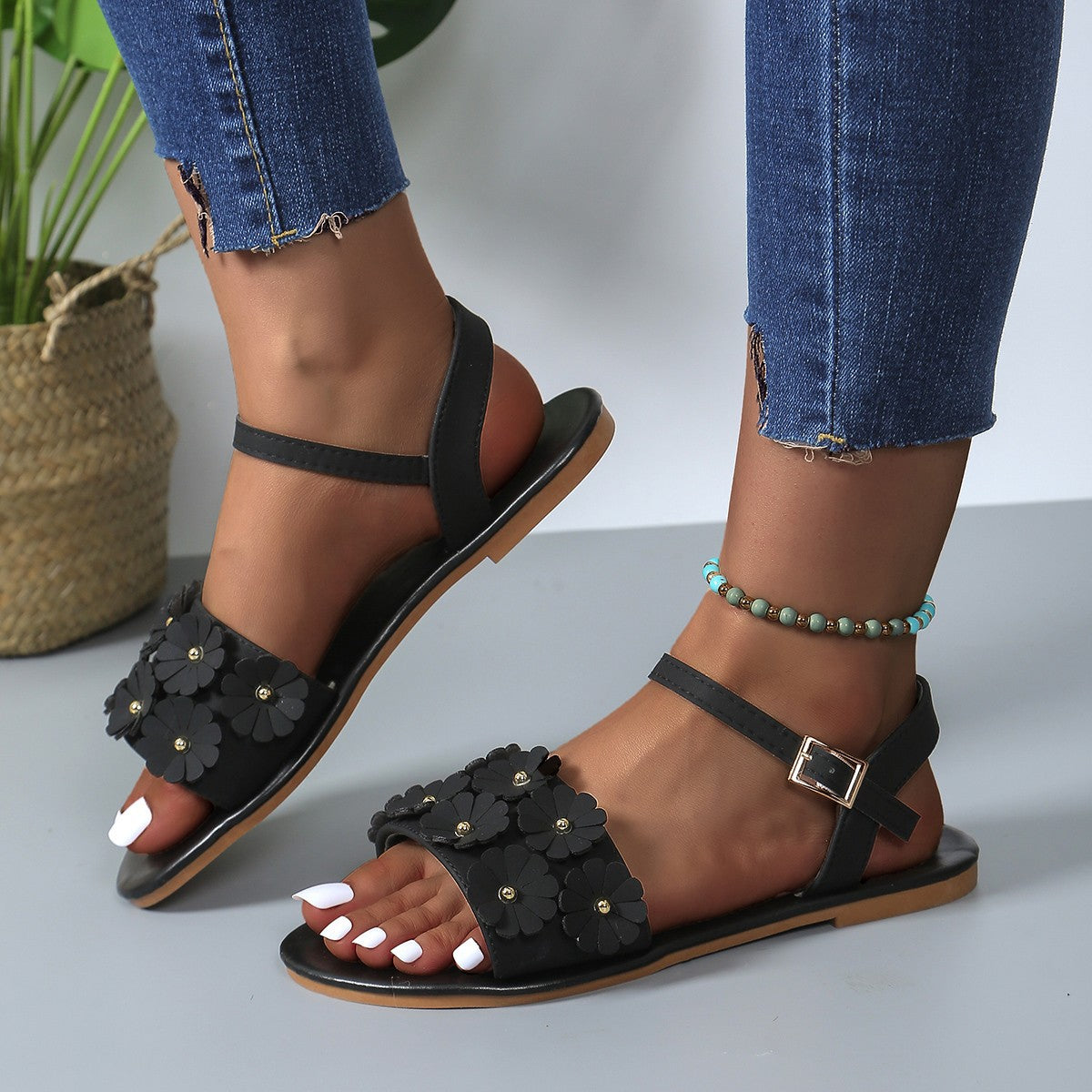 Give Me All The Flowers Sandals