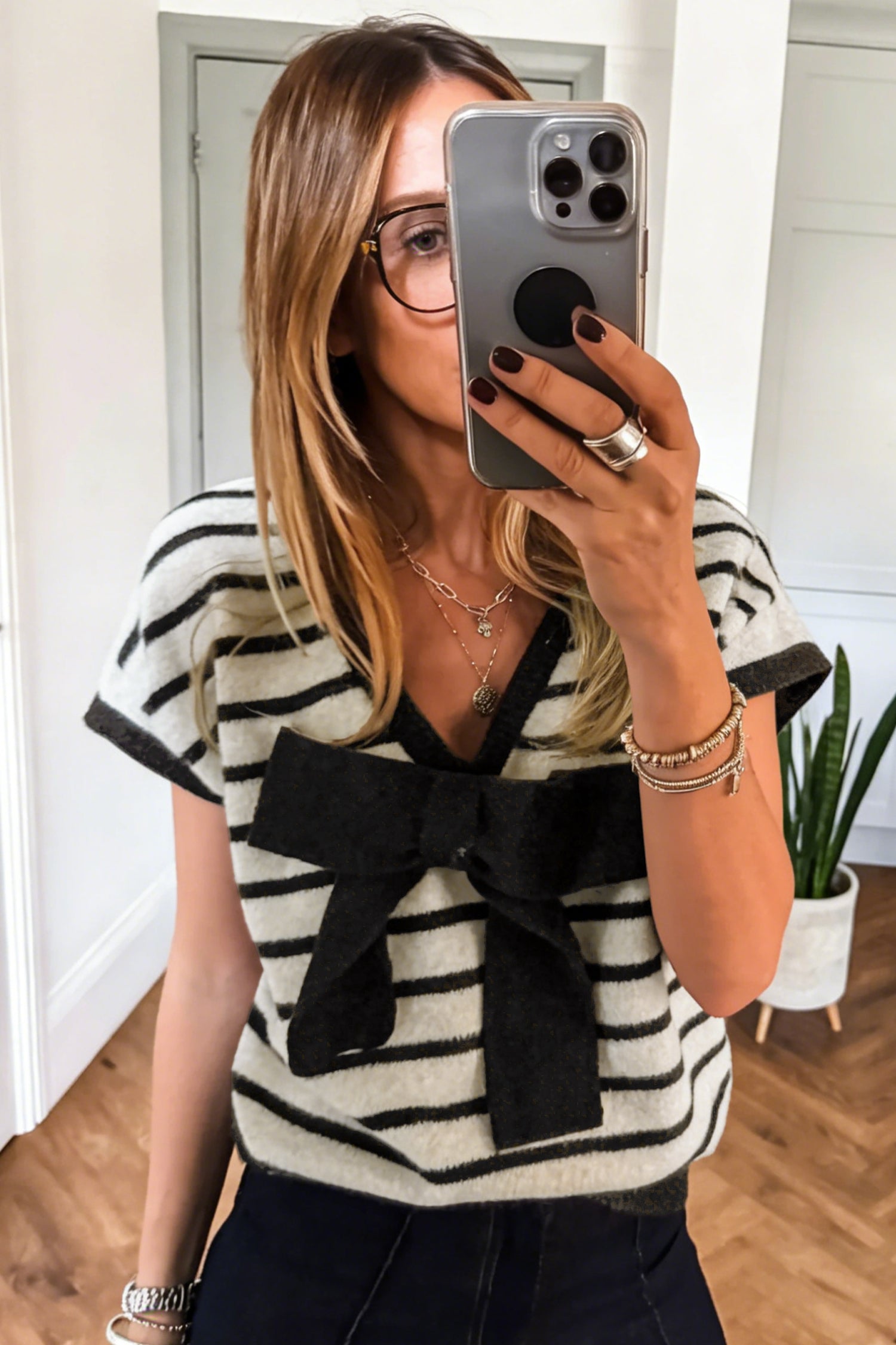 Bowchic Stripe Top