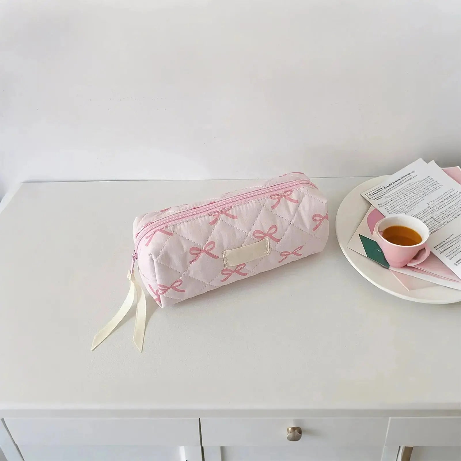Bow & Bloom Pencil and Makeup Pouch