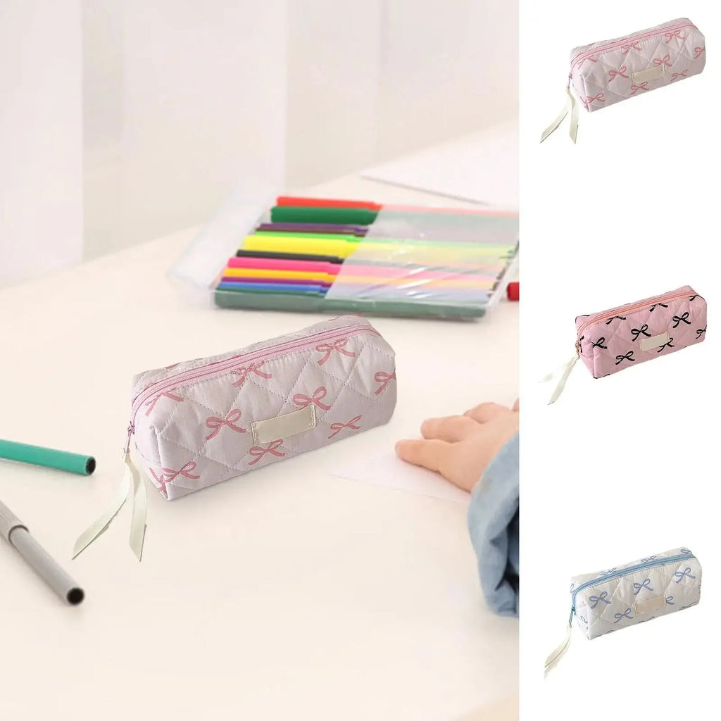 Bow & Bloom Pencil and Makeup Pouch