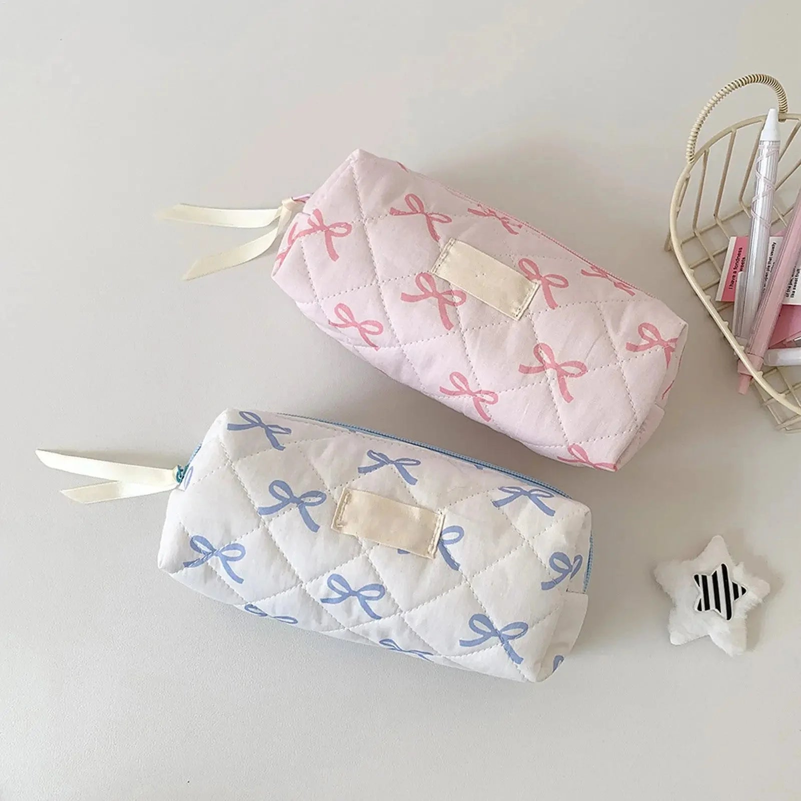 Bow & Bloom Pencil and Makeup Pouch