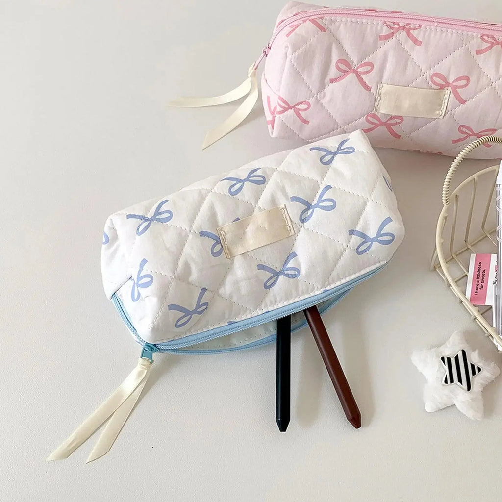 Bow & Bloom Pencil and Makeup Pouch