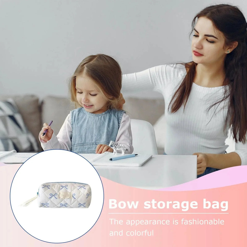 Bow & Bloom Pencil and Makeup Pouch