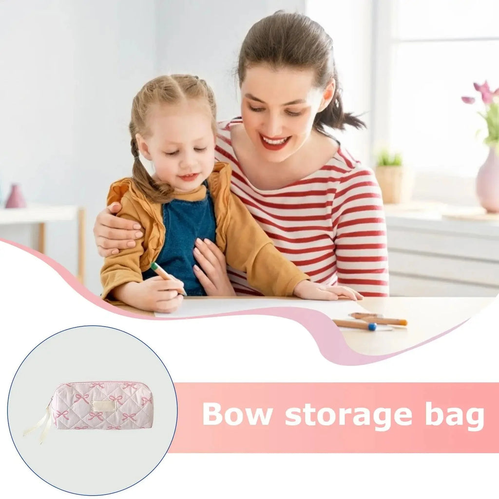 Bow & Bloom Pencil and Makeup Pouch